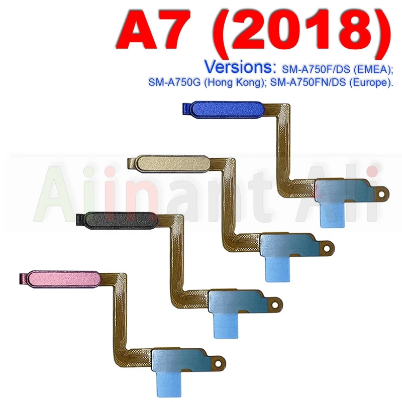 AiinAnt Back Home Button ID Key Fingerprint Sensor Flex Cable For Samsung Galaxy A3 A5 A7 A8 A510 A520 A710 A750 2016 2017 2018