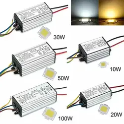 LED COB de alta potencia, vatios completos, Chips de cuentas de lámpara blanca cálida, controlador de fuente de alimentación LED para reflector, 10W, 20W, 30W, 50W, 1500MA, 35mli