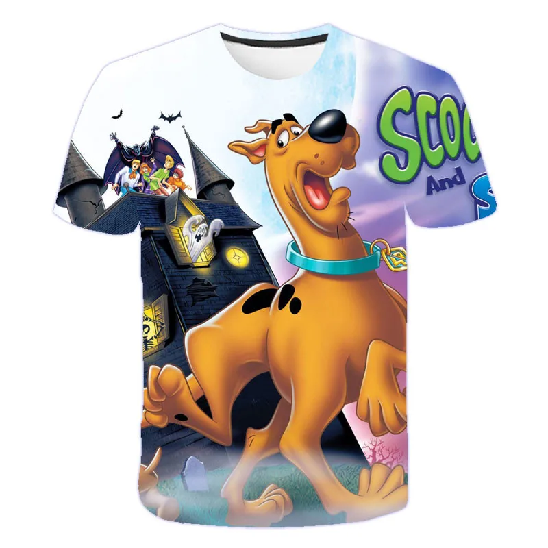 Girls Boys Clothes 4 To14 Years Summer Short Sleeve 3D Cartoon Printed Movie Dog T-Shirts for Kids Polyester Children\'s Clothing