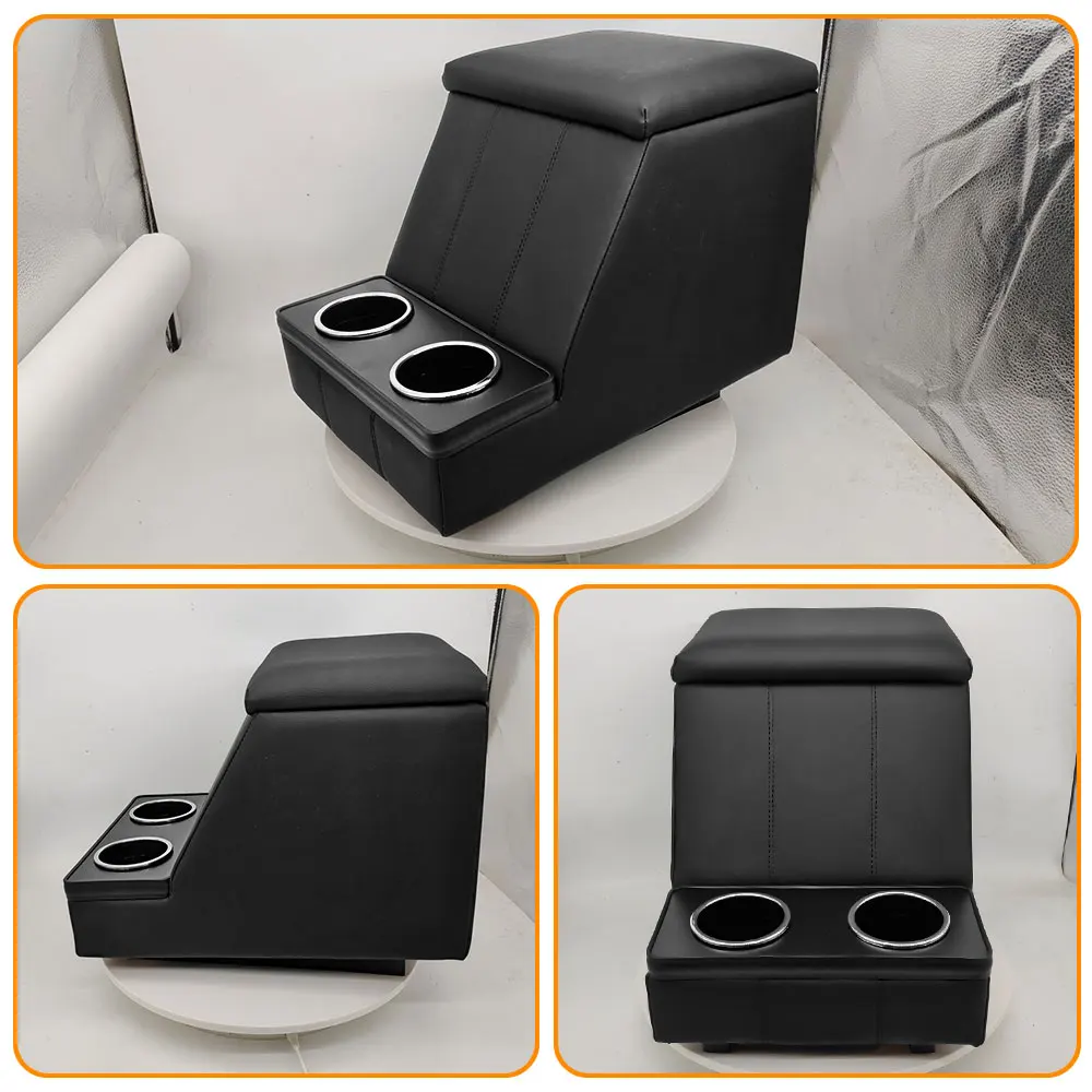 FY Center Storage Armrest Box with Dual Cup Holders, Fit Defender 4x4 Offroad Vehicle