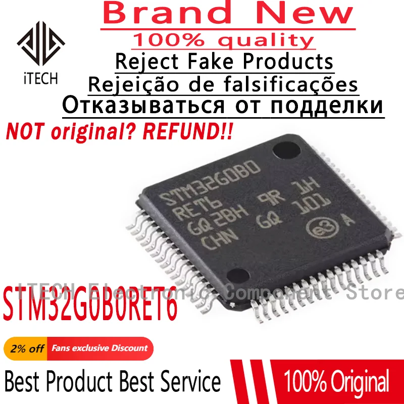 

10PCS/LOT Original STM32G0B0RET6 LQFP64 New In Stock