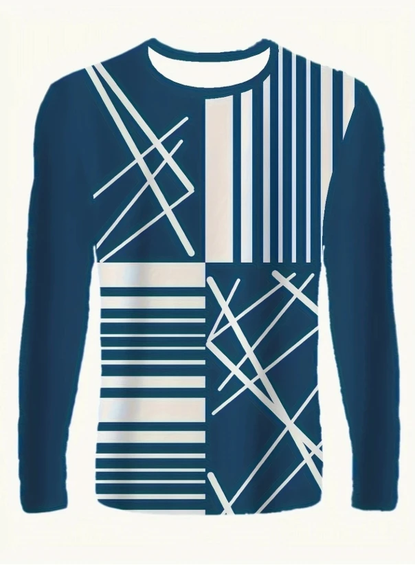 

Men's Stylish Mexican Digital Print Long-Sleeve T-Shirt - Soft, Breathable Polyester Blend with Stretch 2025