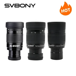 Svbony SV135 Zoom Eyepiece,7-21mm 1.25 Inch Telescope Eyepiece,6 Element 4 Group Telescope Accessories for Astronomic Telescopes