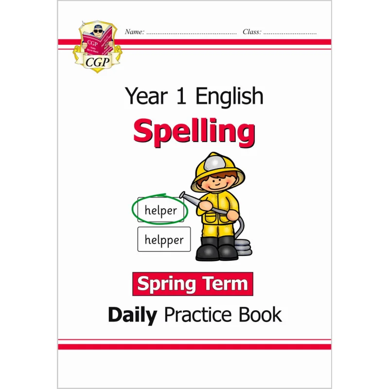 New KS1 Spelling Daily Practice Book Year 1  Spring Term CGP Books Coordination Group Publications 9781789088328 Book