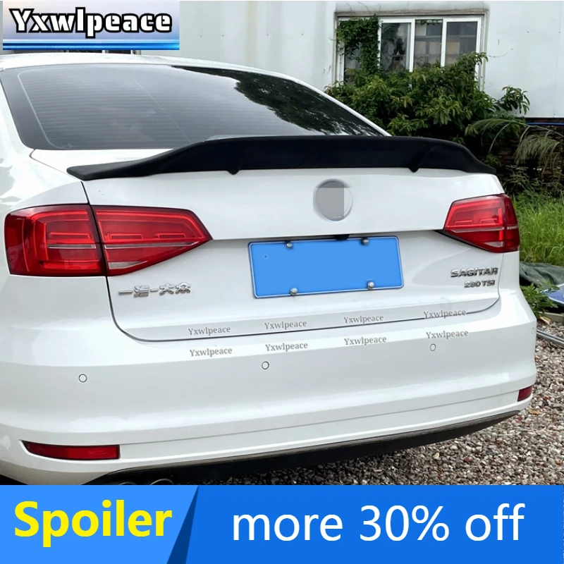 

For Volkswagen VW Jetta MK6 Spoiler 2012-2018 R Style Real Carbon Fiber / FRP Rear Trunk Lip Spoiler Body Kit Accessories