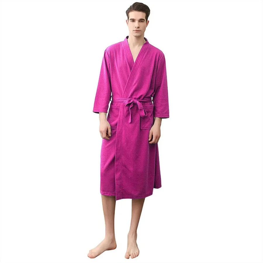 Spring Plus Size Bathrobes Men Women Long Sleeve Sleepwear Nightgowns Unisex Soft Comfortable Homewear Pijama Male