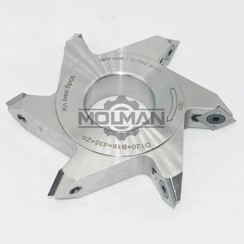 V-groove Cutter Replaceable Carbide Insert Edge Trimming End Mill Tenon Groove Knife Woodworking Tool