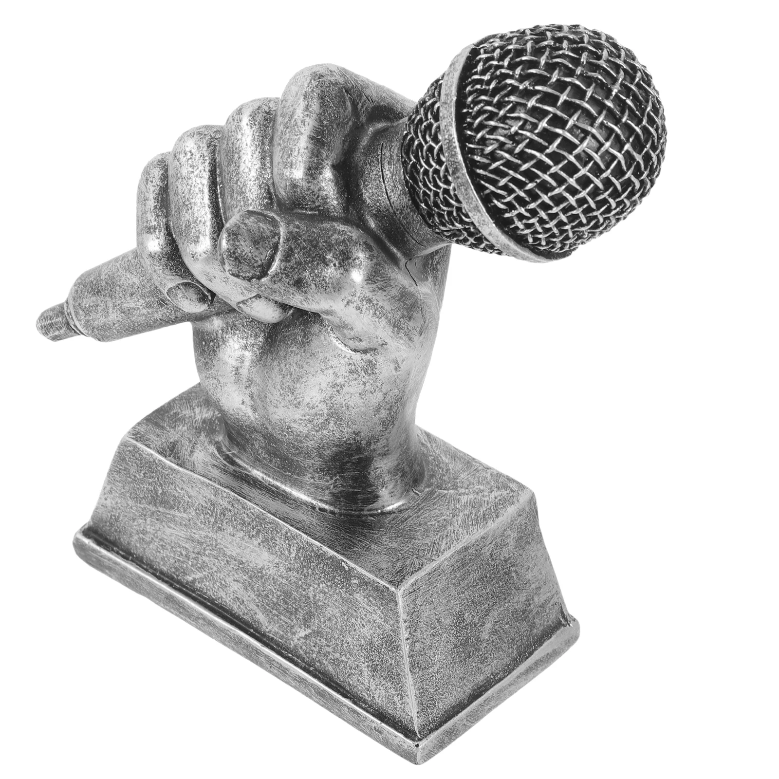 

Microphone Trophies Silver Singer Trophy Appreciation Gift Dance Trophy Mic Trophy Singing Award Trophy Karaoke Competitions