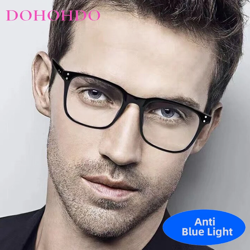 

Retro Classic Brand Designer Blue Light Square Glasses Men Women Trend Computer Optical Glasses For Office Work Unisex Lentes