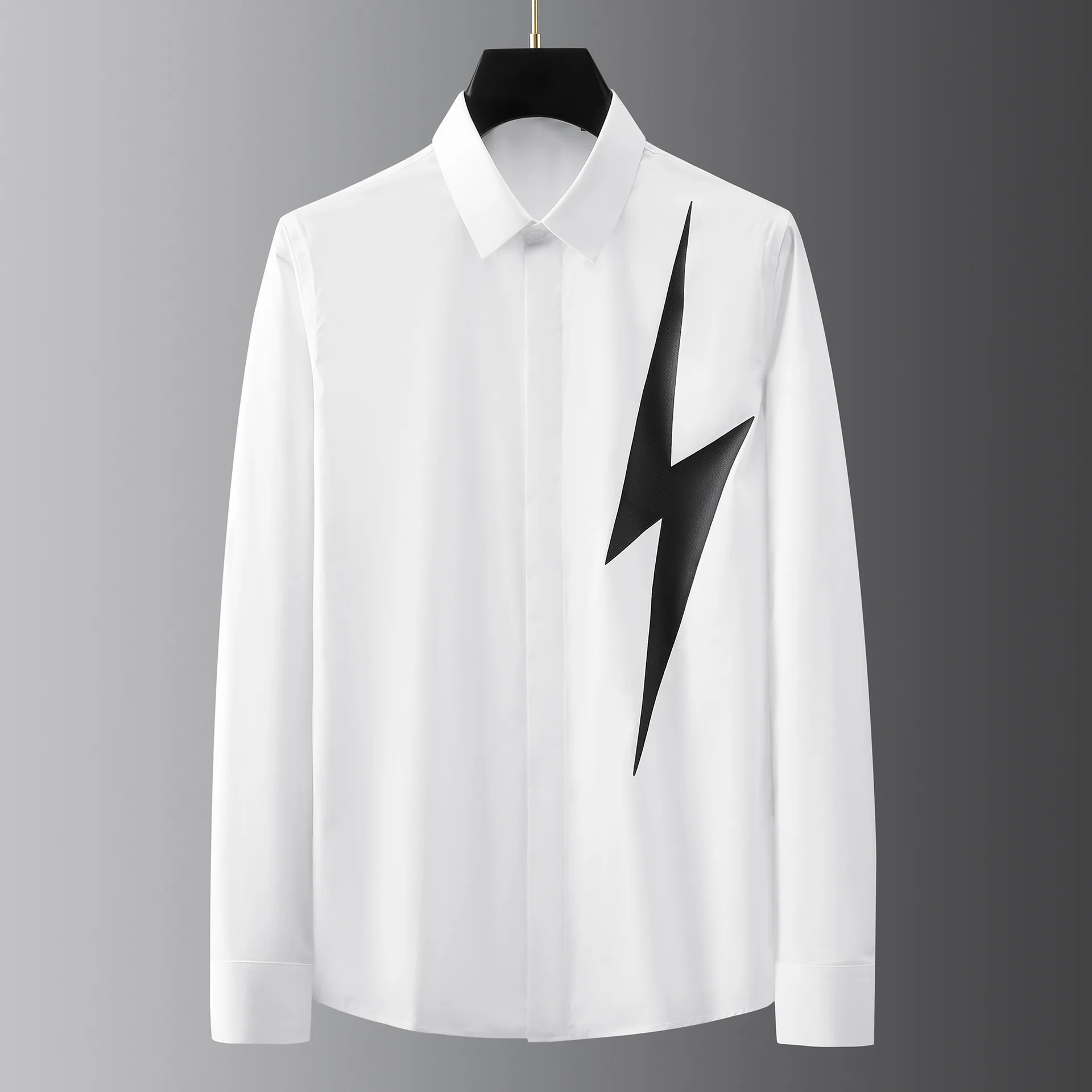 

Высококачественная мужская рубашка с принтом и длинным рукавом, приталенная деловая социальная рубашка, уличная одежда, повседневная офисная форма, рубашки, мужская одежда