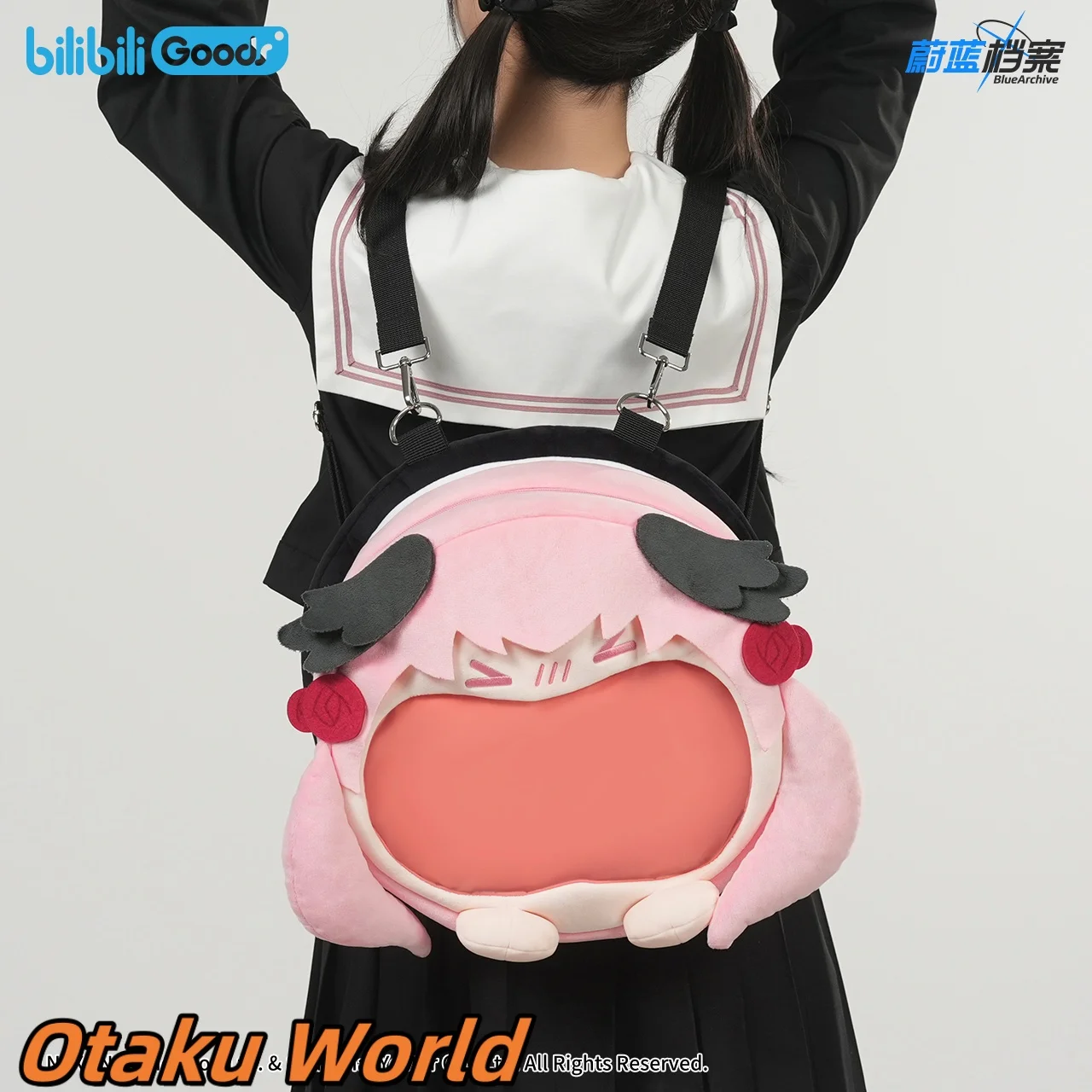 

In stock Shimoe Koharu Backpack Original Merch Blue Archive Cosplay Costume Anime Game ACGN Student Bag Halloween Gift