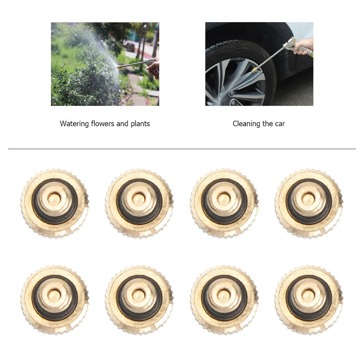 16Pcs Brass Misting Nozzles Lead-Free High Quality Nozzles for Outdoor Cooling System Greenhouse Landscaping Dust Control 3Mm