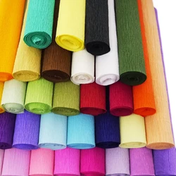 17 Colors 250x25cm Colored Crepe Paper Roll Origami Crinkled Crepe Paper Craft DIY Flowers Decoration Gift Wrapping Paper Craft