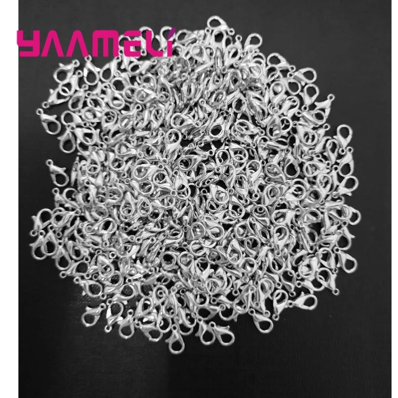 Fast Shipping 100pcs Solid 925 Sterling Silver Jewelry Findings Lobster Clasp Hooks For Necklace Bracelet Accessories