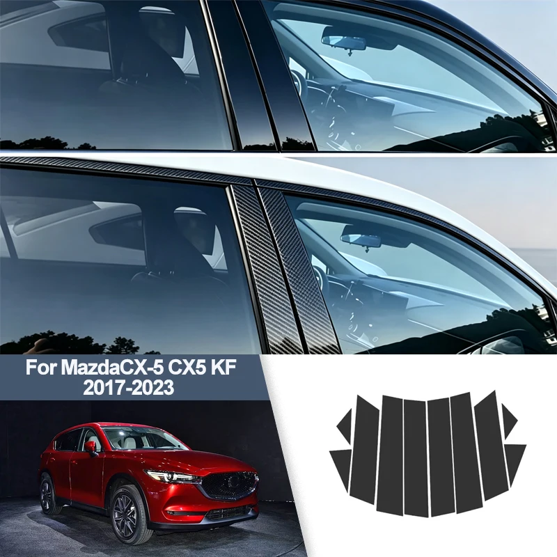 For Mazda CX-5 CX5 KF 2017-2023 B/C Pillar Post Stickers PC Window Middle Pillar Trim Decorative Car Exterior Protect Parts
