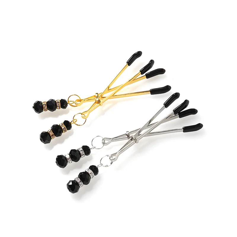 Sexy Flirt Nipple Clamps Breast-fed Sex Toys BDSM Labia Breast Stimulation Massager Nipple Clamps With Chain Clips Fetish Slave