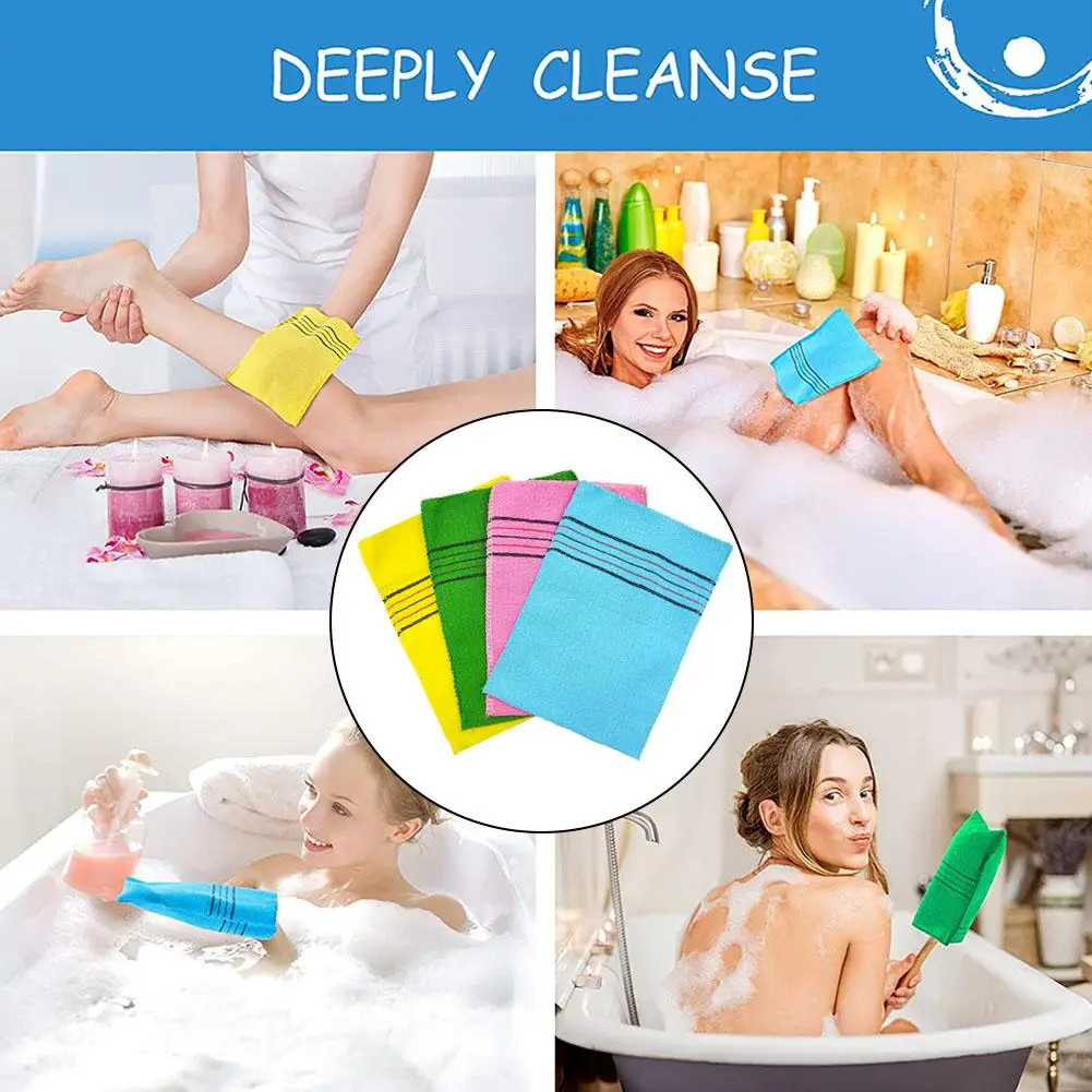 Exfoliating Bath Washcloth Body Scrub Shower Towel Portable For Adults Coarse Grain Brush 150D Fine Sand Bath Towel V3P4