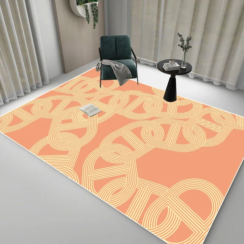 Ins French Style Abstract Geometrical Living Room Rugs Soft Easy Cleaning Bedroom Carpet Decoration Home Coffee Tables Mat Ковер