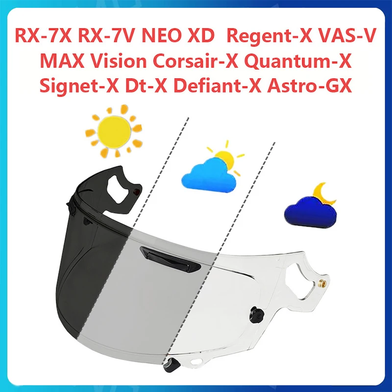 

Photochromic Lenses For ARAI RX7X RX7V NEO XD REGENT-X VAS-V MAX VISION CORSAIR-X Motorcycle Helmet Visors