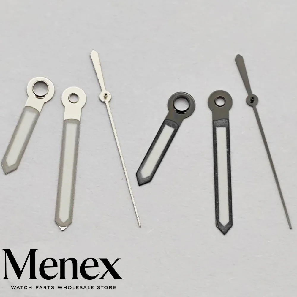 Menex Gun/Silver Watch Hands Green Luminous Watch Hands Fit NH35 NH36 ETA2824 2836 Miyota82 DG Movement Watch Accessories Parts view 4