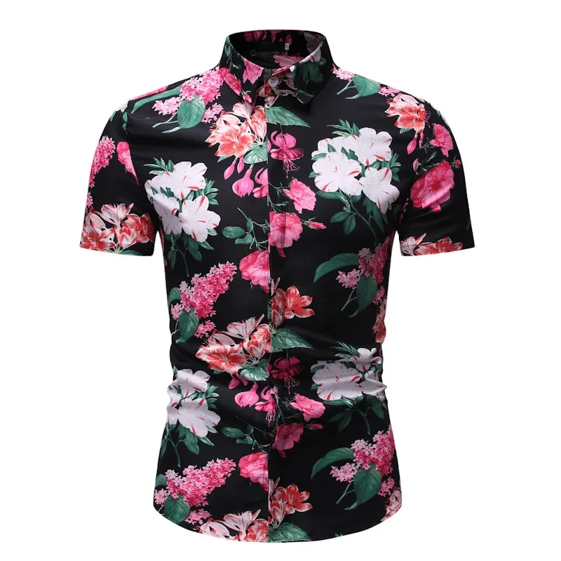 2023 New Summer Hawaiian Men\'s Shirt 3d Printed Floral Shirts for Men Casual Trend Fashion Clothing Tee Shirt Men Flowers Camisa