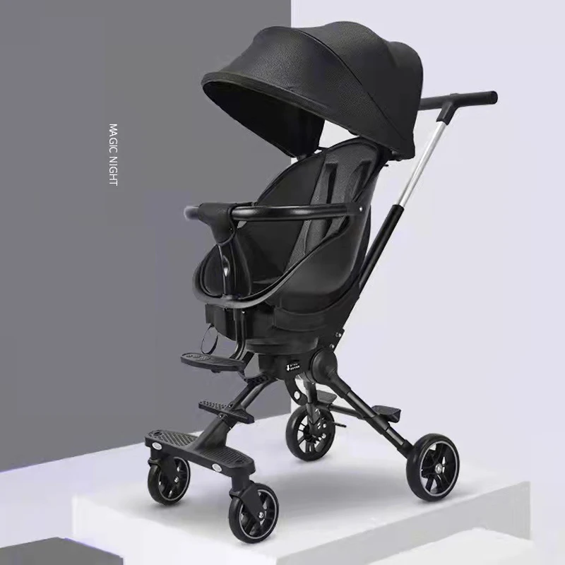 360 Degree Swivel Seat Baby Stroller Foldable Lightweight Two way Four wheel High Landscape Can Sit And Lie Baby cart