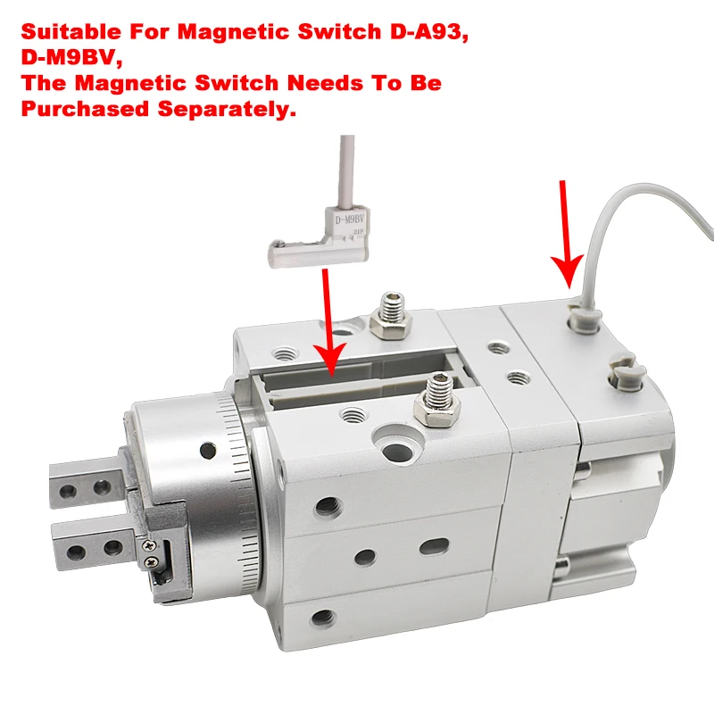 MRHQ16 MRHQ20 MRHQ25 Rotary Actuators Air Grippers Angular Air Pneumatic Cylinder Piston Claw MRHQ10D-90S-N MRHQ16D-90S-N