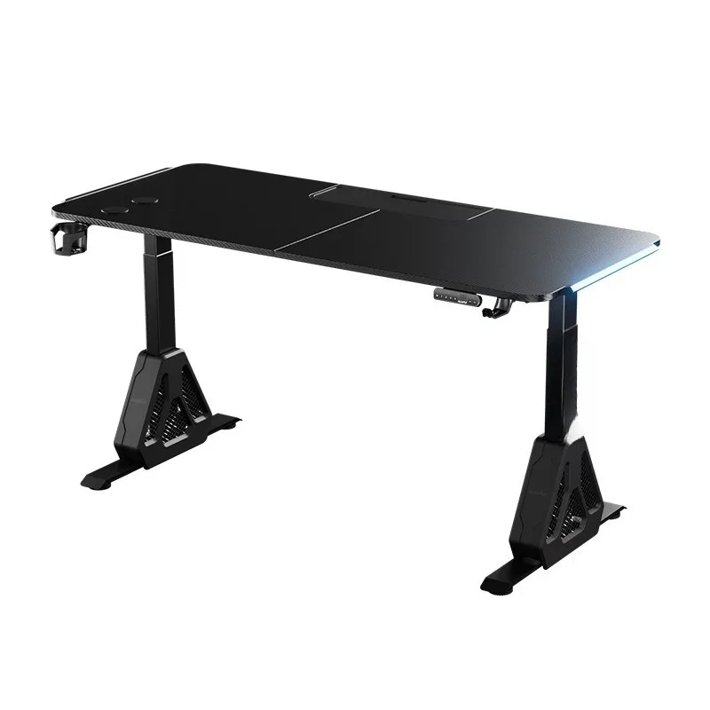 Gaming table Double motor Intelligent solid wood lifting table Home office Computer table Double desk