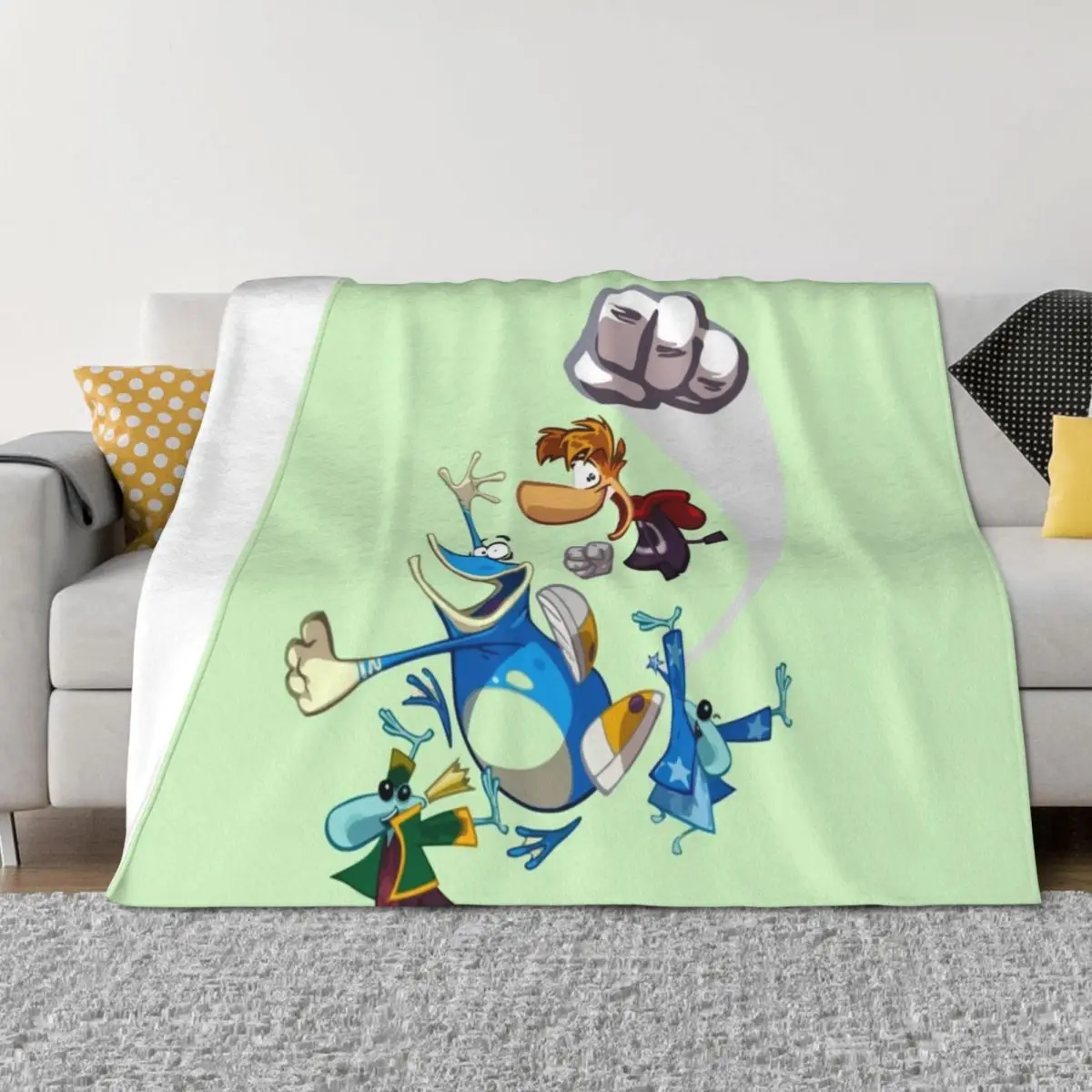 

Rayman and Globox Throw Blanket for winter Shaggy Soft Loose Blankets