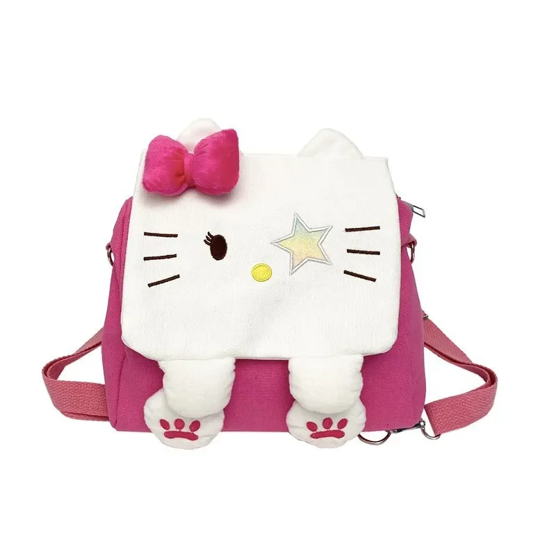 Sanrio New Hello Kitty Student Schoolbag Cute Cartoon Casual and Lightweight Large Capacity Shoulder Pad Backpack