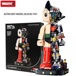 Woma Brand Block Toys Cartoon Action Figure Astro Boy Building Blocks Bricks Toy Movable Dolls Collectible Models Toys Kids Gift