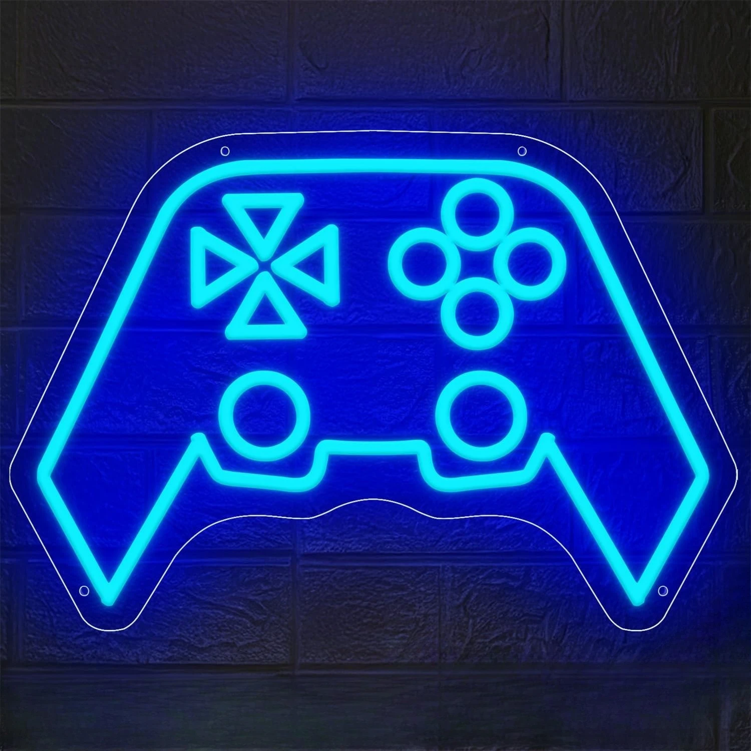 Game Controller Neon Sign LED Wall Art USB Powered Gamer Glow Lamp Joystick Shape Boys Room Streaming Setup Play Zone Decor