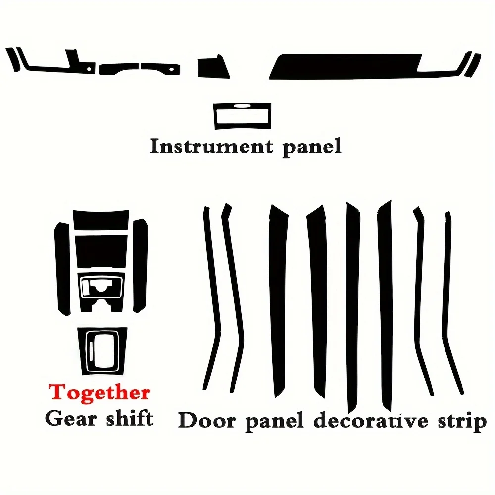 

for Mercedes-Benz E-Class W212 2009-2013 Interior Control Panel Door Handle Carbon Fiber Stickers Decals Car styling Accessorie