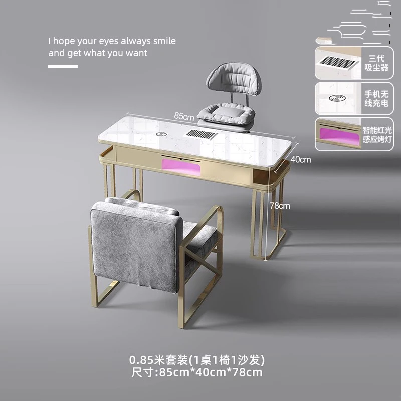 Nail Table Manicure And Desk Set Marble Professional Design Nail Table Manicure Aesthetic Nail Aspirator Nageltisch Furniture