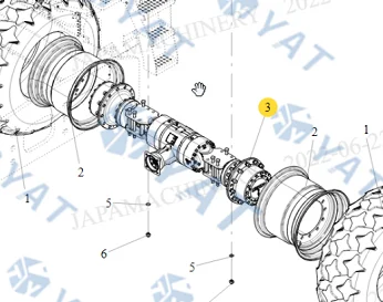 Original XC MG CV123 Road roller parts 192/108 rear drive axle assembly in stock