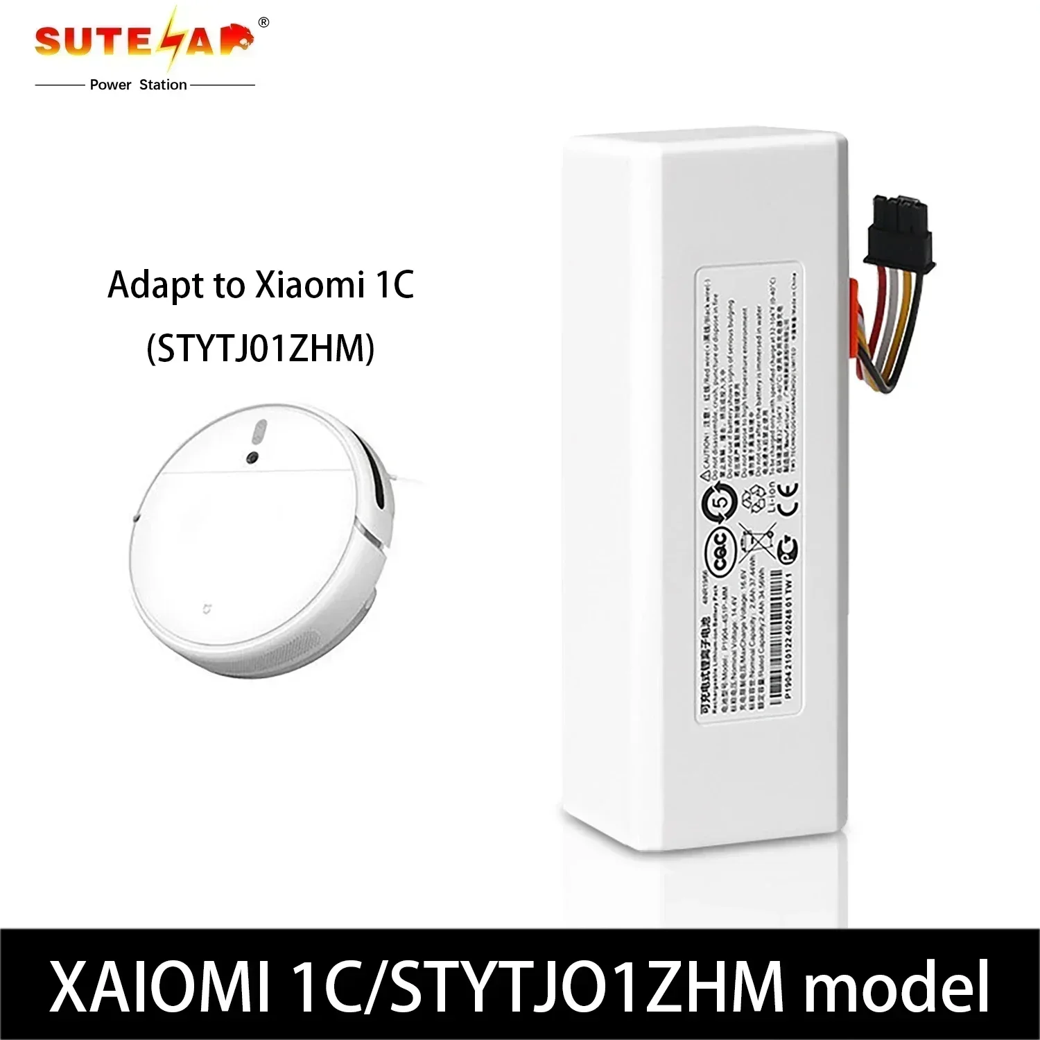 

14.4V 5600mAh Robot Vacuum Cleaner 1C Battery for Xiaomi Mijia 1C STYTJ01ZHM Robot Vacuum Mop Cleaner