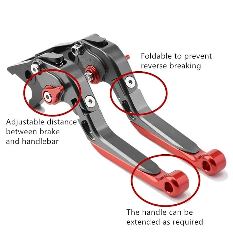 For Kawasaki Ninja/Z 400/300/250/125 Clutch Lever Brake Lever Set Foldable Adjustable Handle Levers Motorcycle Accessories Parts view 2