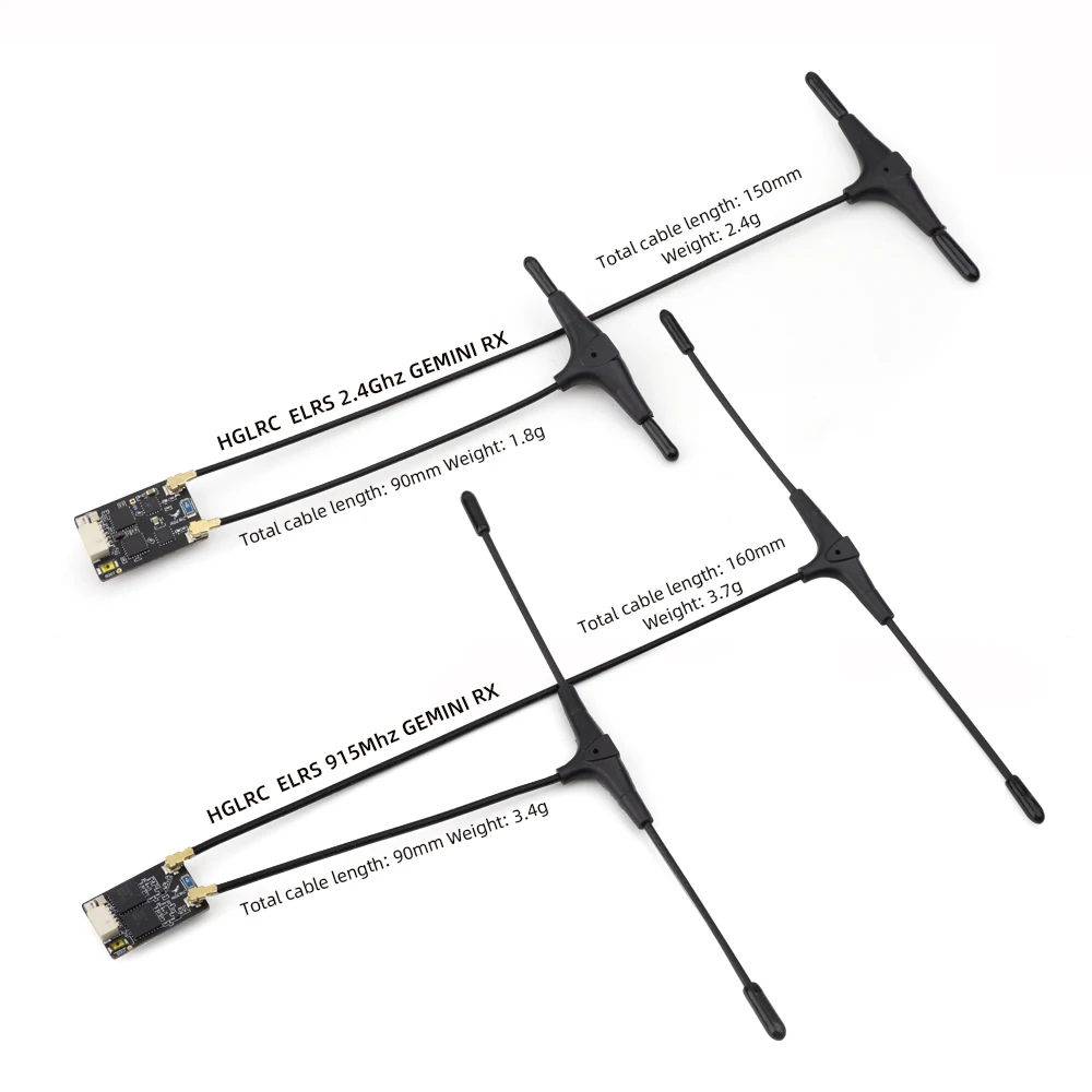 HGLRC ELRS GEMINI RX Dual Receiver 2.4G/915Mhz for RC Airplane FPV Long Range Drone