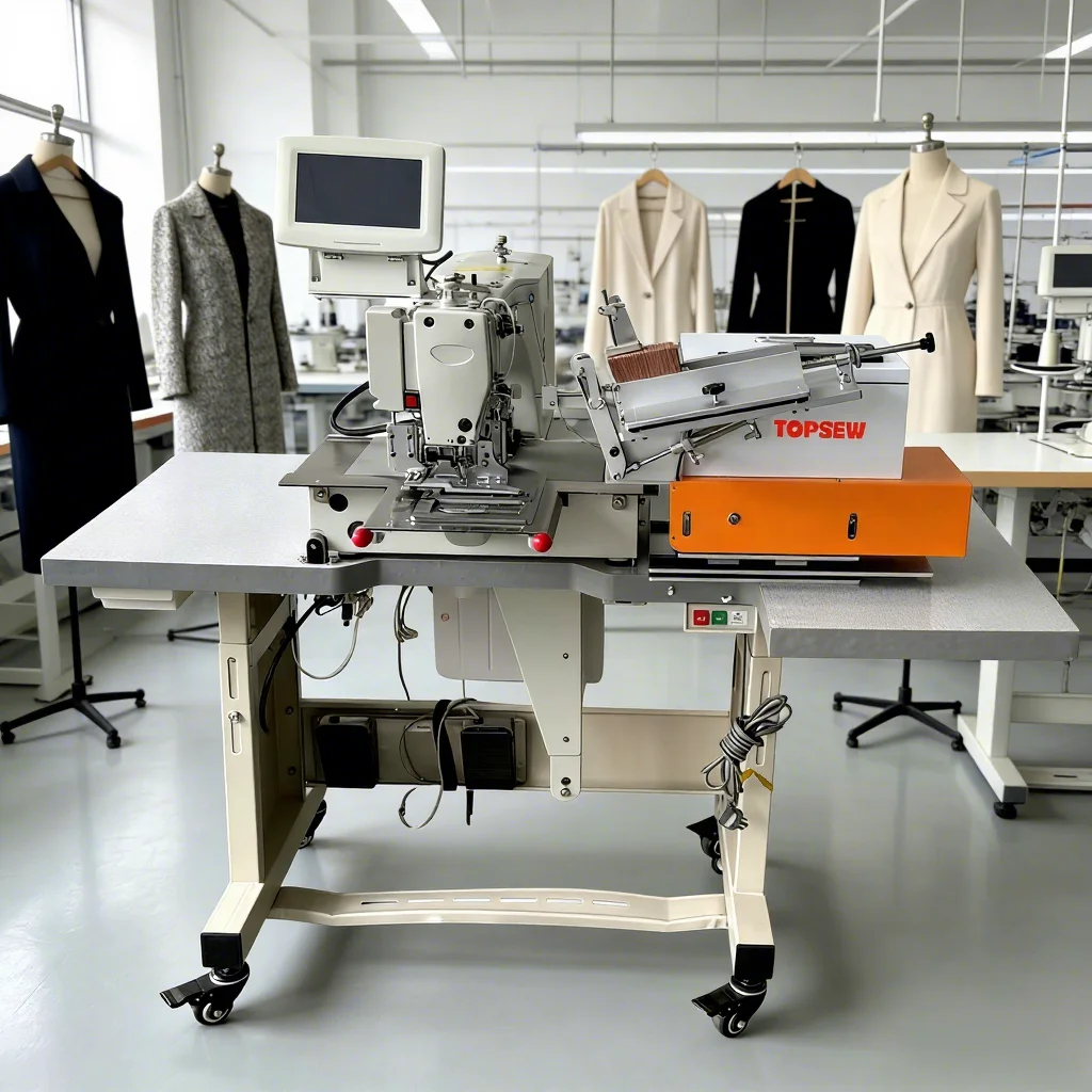 ATV&UTVAutomatic Label Sewing Machine High Speed Label Attaching Equipment for Denim Clothing Bags Outdoor Products Leather Labe