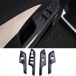 CITALL 1 Set ABS Carbon Fiber Style Window Lift Switch Panel Cover Trim Fit For Honda CRV 2012 2013 2014 2015 2016