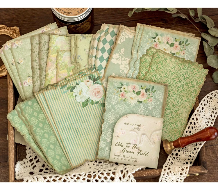 30 Teile/paket Sanfte Wind Serie Scrapbooking Dekorative Papier Material Perfekt für Collage Journaling Handwerk Diy Liefert – Detail 5