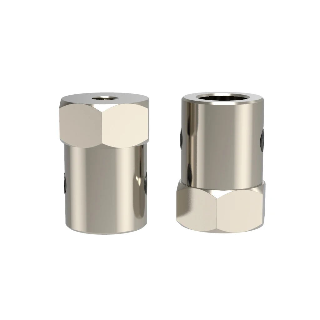 D12L18 3-6mm Carbon Steel Hexagonal Coupling Couplings 12mm Tires Connector Adapter L 18mm DIY RC Car Shaft Coupler Parts