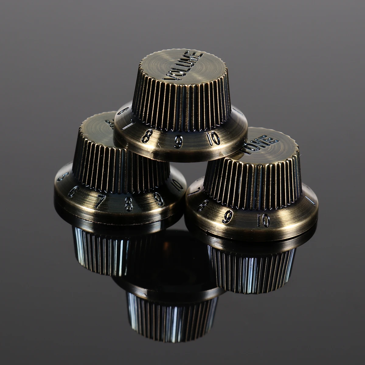 

3 Pcs Knob Electric Guitar Knobs Volume Potentiometer Black Tone Control Cap for Pedal Parts