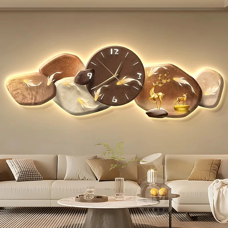 

Digital Luxury Wall Watch Art Mural Led Interior Restaurant Wall Clocks Aesthetic Silent Reloj De Pared Living Room Decoration