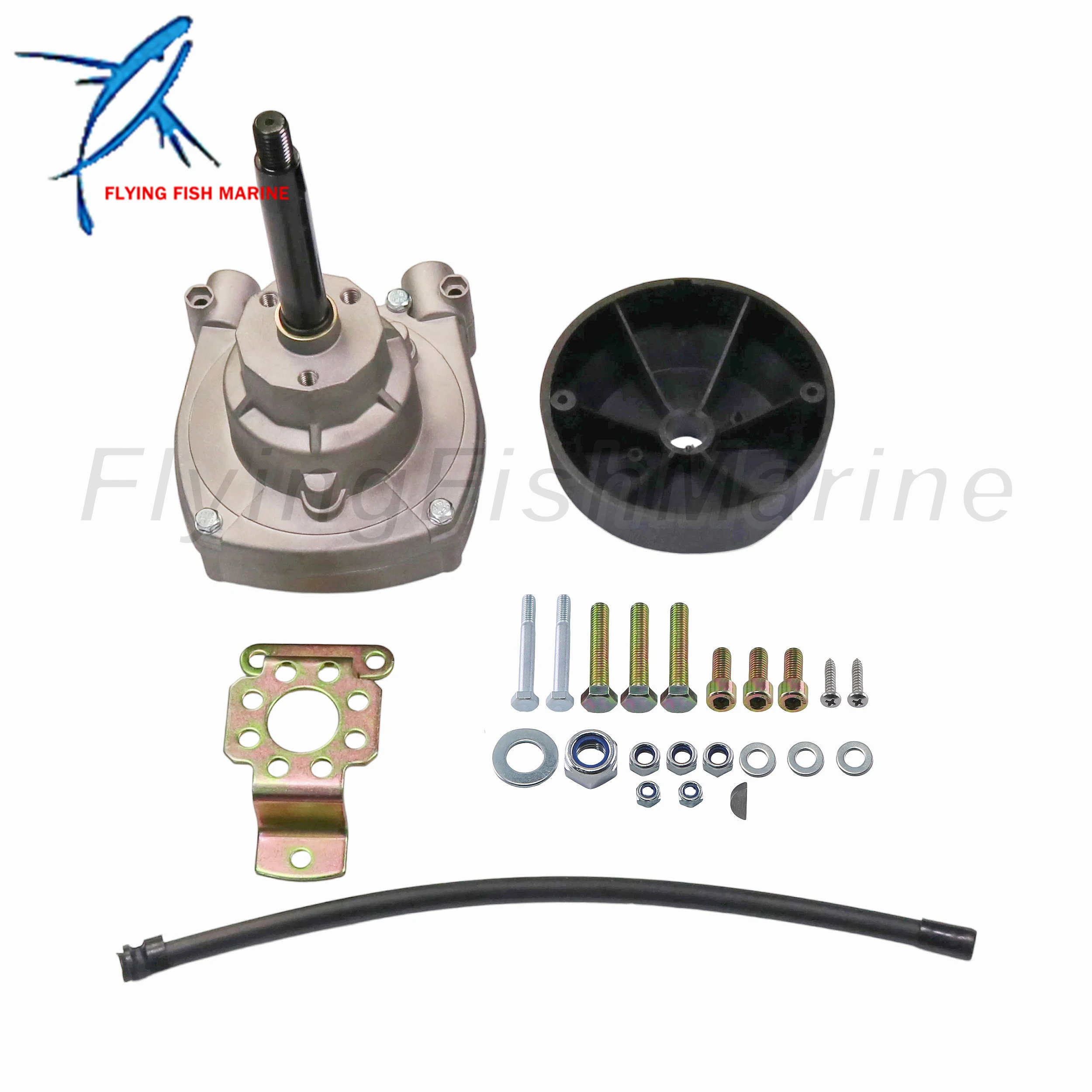 Outboard Engine Marine Outboard Rotary Mechanical Steering Helm System Assembly for YK7 Boat Engine, Chromed Zinc Alloy