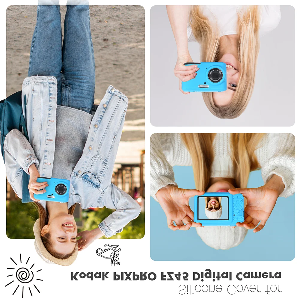 For KODAK PIXPRO FZ45 Digital Camera Cover Soft Silicone Protective Case Slim Fit Camera Bag Outdoor Travel Camera Protect Case
