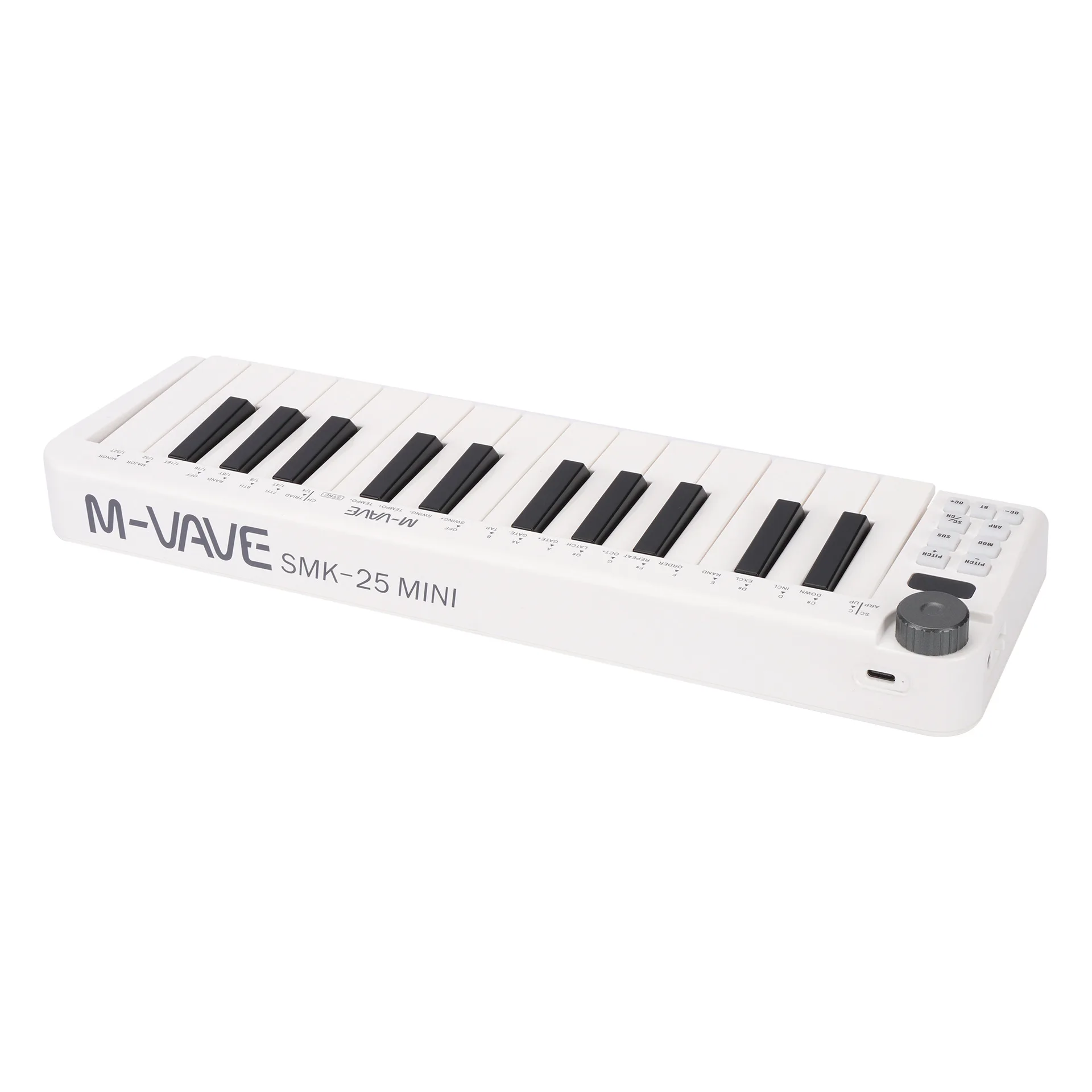 

SMK-25mini MIDI-контроллер, 25 клавиш, M-VAVE MIDI-клавиатура с беспроводной функцией, MIDI-клавиатура управления USB с 25 чувствительными клавишами