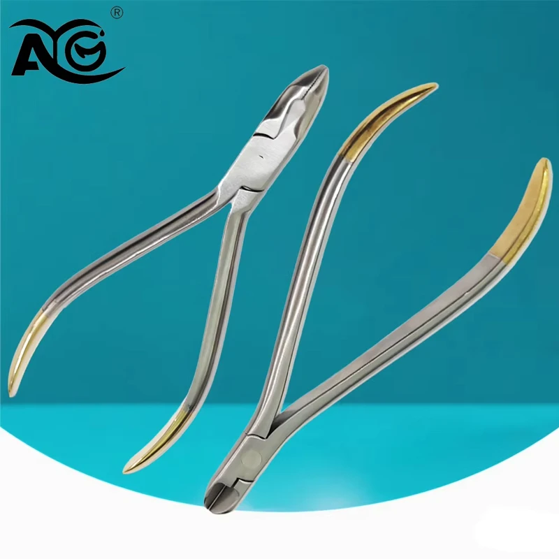 

AG 2Pcs Dental Orthodontic Pliers Lingual Wire Niti Cinch Back Plier Needle Holder End Cutting Pliers Dental Tools