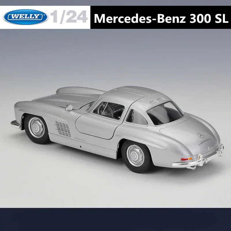 Welly 1:24 Mercedes Benz 300SL Alloy Sports Car Model Diecast Metal Toy Classic Car Vehicles Model High Simulation Kids Toy Gift