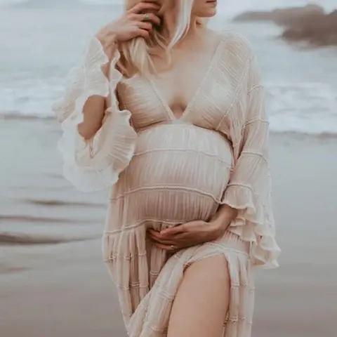 प्लीट शिफॉन बोहो स्टाइल मातृत्व फोटोशूटिंग ड्रेस बेबी शॉवर मैक्सी ड्रेस गर्भवती महिला फोटो प्रॉप्स ड्रेस 10 best sales मातृत्व मैक्सी ड्रेस - №1